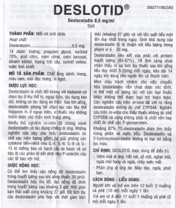 Siro Deslotid OPV trị viêm mũi dị ứng, phản ứng dị ứng da (60ml)