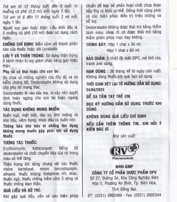 Siro Deslotid OPV trị viêm mũi dị ứng, phản ứng dị ứng da (60ml)