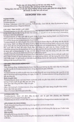 Thuốc Deworm AtraZeneca điều trị bệnh sán lá gan lớn, sán lá phổi (4 viên)