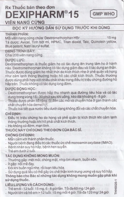 Thuốc Dexipharm 15 Imexpharm điều trị triệu chứng ho (200 viên)