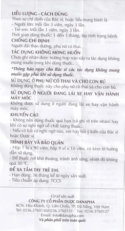 Thuốc Diệp Hạ Châu Danapha tăng cường chức năng gan (90 viên)