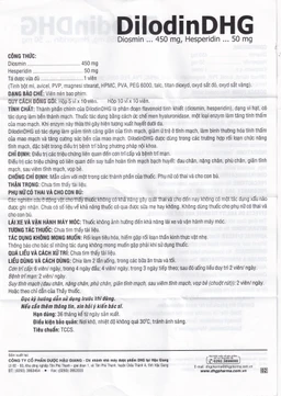 Thuốc DilodinDHG điều trị các triệu chứng liên quan đến cơn trĩ cấp và bệnh trĩ mạn (5 vỉ x 10 viên)