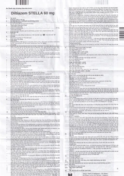 Thuốc Diltiazem Stella 60mg điều trị và dự phòng cơn đau thắt ngực (3 vỉ x 10 viên)