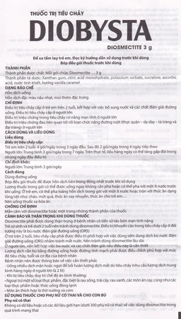 Thuốc Diobysta Merap điều trị tiêu chảy cấp và mạn (12 gói)