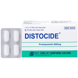 Thuốc Distocide Shinpoong Daewoo điều trị sán máng, sán lá gan nhỏ (1 vỉ x 4 viên) 1