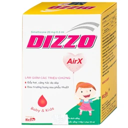 Hỗn dịch uống Dizzo AirX 20mg Reliv giảm đầy hơi, căng tức dạ dày; đau trướng bụng sau phẫu thuật (Hộp 15ml) 2