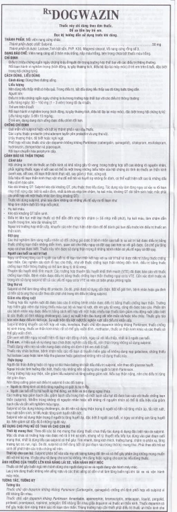 Thuốc Dogwazin Thành Nam điều trị các triệu chứng lo âu, rối loạn hành vi nặng (3 vỉ x 10 viên)
