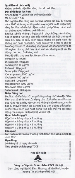 Thuốc Domuvar CPC1 điều trị và phòng ngừa rối loạn hệ vi sinh vật đường ruột (8 vỉ x 5 ống)
