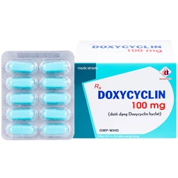 Thuốc Doxycyclin 100mg Domesco điều trị nhiễm khuẩn (10 vỉ x 10 viên) 1