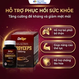 Viên uống Đông Trùng Hạ Thảo tăng cường sức đề kháng, giảm mệt mỏi DrLife Cordyceps 1500mg (60 viên) 3