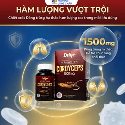 Viên uống Đông Trùng Hạ Thảo tăng cường sức đề kháng, giảm mệt mỏi DrLife Cordyceps 1500mg (60 viên) 3