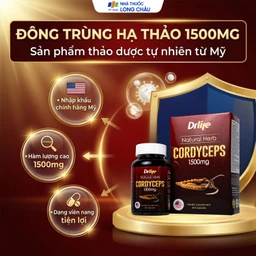 Viên uống Đông Trùng Hạ Thảo tăng cường sức đề kháng, giảm mệt mỏi DrLife Cordyceps 1500mg (60 viên) 2