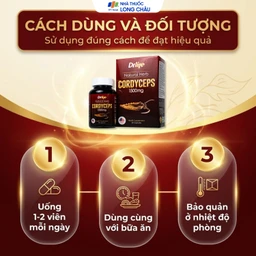 Viên uống Đông Trùng Hạ Thảo tăng cường sức đề kháng, giảm mệt mỏi DrLife Cordyceps 1500mg (60 viên) 4
