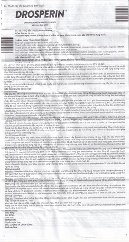 Thuốc tránh thai hằng ngày Drosperin Abbott (1 vỉ x 28 viên)