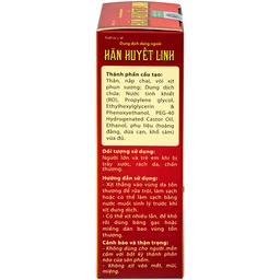 Dung dịch dùng ngoài ngừa khuẩn Hãn Huyết Linh giảm sưng viêm, làm dịu vết trầy xước, bầm tím (15ml) 9