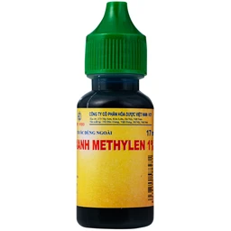 Dung dịch dùng ngoài Xanh Methylen 1% Hóa Dược điều trị chốc lở, viêm da mủ (17ml) 1