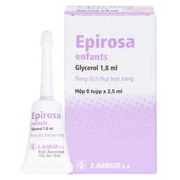 Dung dịch thụt trực tràng Epirosa Enfants Lainco giảm triệu chứng táo bón (6 tuýp x 2.5ml)
