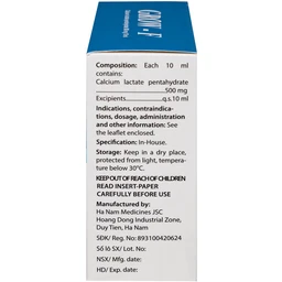 Dung dịch Grow - F Hanapharm điều trị tình trạng thiếu Calci (20 ống x 10ml) 3