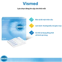 Nhỏ mắt Vismed 0.18% dùng cho mắt khô,tổn thương bề mặt nhãn cầu (20 ống x 0.3ml)
