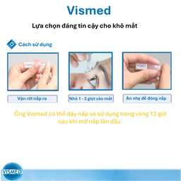 Nhỏ mắt Vismed 0.18% dùng cho mắt khô,tổn thương bề mặt nhãn cầu (20 ống x 0.3ml)