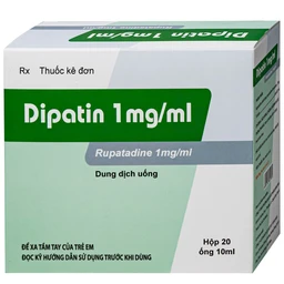 Dung dịch uống Dipatin 1mg/ml Hà Nam điều trị triệu chứng viêm mũi dị ứng và bệnh mày đay (20 ống x 10ml)