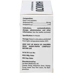 Thuốc Harocto Hà Nam tiêu chất nhầy đường hô hấp (20 ống x 5ml) 3