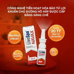 Xịt vệ sinh tai mũi họng Livespo Navax 20ml giảm nguy cơ viêm đường hô hấp 3