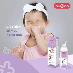 Xịt mũi Buona Nebianax 3% 100ml giúp làm sạch đường mũi, kháng khuẩn, giảm viêm