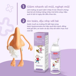 Xịt mũi Buona Nebianax 3% 100ml giúp làm sạch đường mũi, kháng khuẩn, giảm viêm