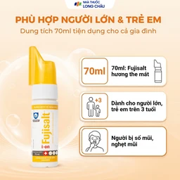 Xịt mũi nano bạc ion Fujisalt 70ml hỗ trợ làm sạch, giảm viêm, sưng đỏ, phòng ngừa sổ mũi 4