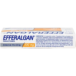 Thuốc đặt trực tràng Efferalgan 300mg UPSA SAS giảm đau, hạ sốt (10 viên) 3