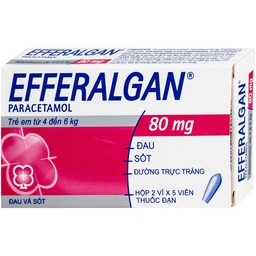 Thuốc đạn Efferalgan 80mg UPSA SAS giảm đau, hạ sốt (2 vỉ x 5 viên) 2