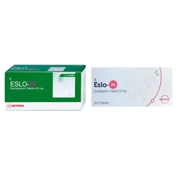 Thuốc Eslo-20 Hetero điều trị trầm cảm, rối loạn lo âu (3 vỉ x 10 viên)
