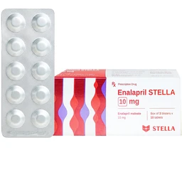 Thuốc Enalapril Stella 10mg điều trị tăng huyết áp, suy tim sung huyết (3 vỉ x 10 viên) 1