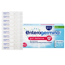 Hỗn dịch uống men vi sinh Enterogermina Gut Defense 2 tỷ/5ml Opella tăng cường tiêu hóa, hỗ trợ bảo vệ đường ruột (2 vỉ 10 ống)