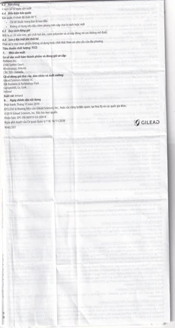 Thuốc Epclusa 400mg/100mg Gilead điều trị viêm gan C mãn tính (28 viên)