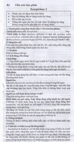 Thuốc Eszopiclone 2mg Minh Dân điều trị chứng mất ngủ (3 vỉ x 10 viên)