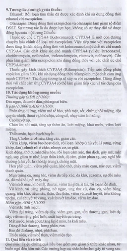 Thuốc Eszopiclone 2mg Minh Dân điều trị chứng mất ngủ (3 vỉ x 10 viên)