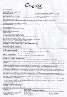 Thuốc Eugica Fort DHG điều trị các chứng ho, đau họng, sổ mũi, cảm cúm (10 vỉ x 10 viên)