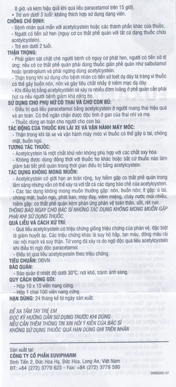 Thuốc Euxamus 200mg Euvipharm tiêu chất nhầy trong bệnh nhầy nhớt (10 vỉ x 10 viên)