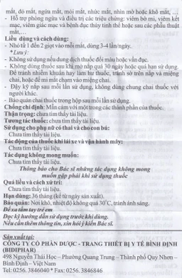 Dung dịch nhỏ mắt Eyetamin 10ml Bidiphar hỗ trợ phòng ngừa các triệu chứng chảy nước mắt, đỏ mắt 