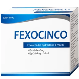 Thuốc Fexocinco 6mg Hà Nam điều trị triệu chứng viêm mũi dị ứng và mày đay mạn tính (20 ống x 10ml) 2