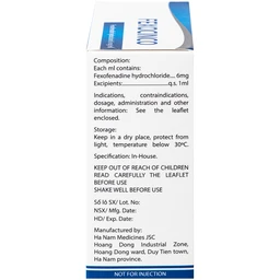 Thuốc Fexocinco 6mg Hà Nam điều trị triệu chứng viêm mũi dị ứng và mày đay mạn tính (20 ống x 10ml) 3