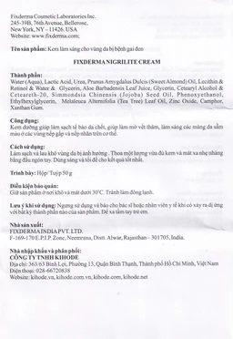 Kem bôi Fixderma Nigrilite làm mờ vết thâm cơ thể (50g)