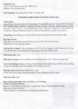 Gel dưỡng ẩm, ngừa giãn tĩnh mạch chân dành cho bà bầu Fixderma Preggers Leg Relaxing Gel 60g
