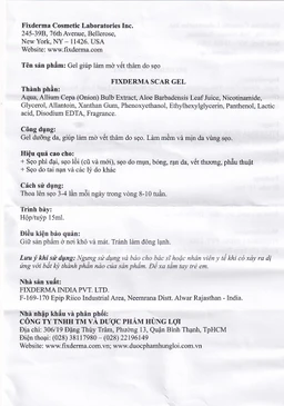 Gel bôi mờ sẹo Fixderma Scar Gel (15ml)