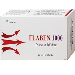 Thuốc Flaben 1000 Hà Nam điều trị các dấu hiệu và triệu chứng của suy tuần hoàn tĩnh mạch mãn tính (3 vỉ x 10 viên) 2