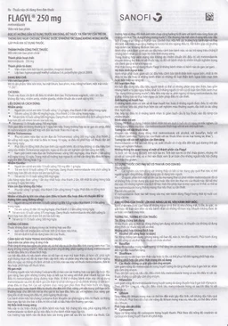 Thuốc Flagyl 250mg Sanofi điều trị nhiễm khuẩn (2 vỉ x 10 viên)