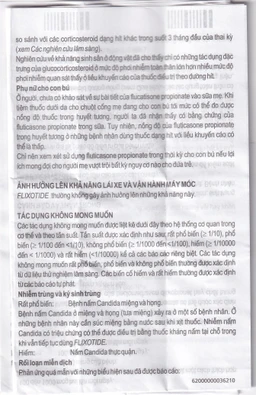 Khí dung Flixotide 125mcg GSK điều trị hen phế quản (120 liều)