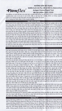 Kit test cúm A/B, Covid, RSV, ADV Flowflex (20 kít)